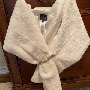 Adrianna Papell Faux Fur Wrap